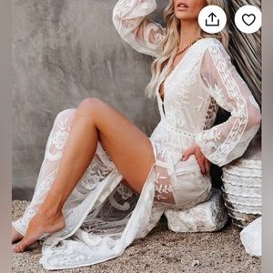 Boho wedding dress (L)